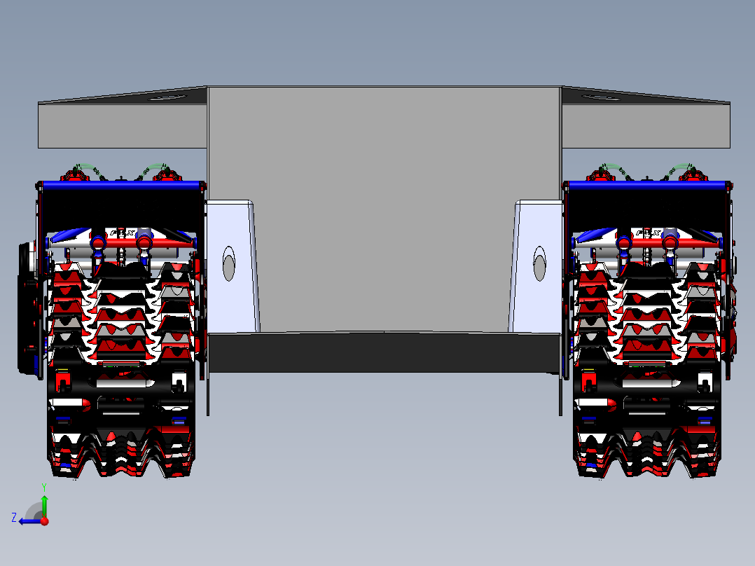 雪地履带底盘右视图