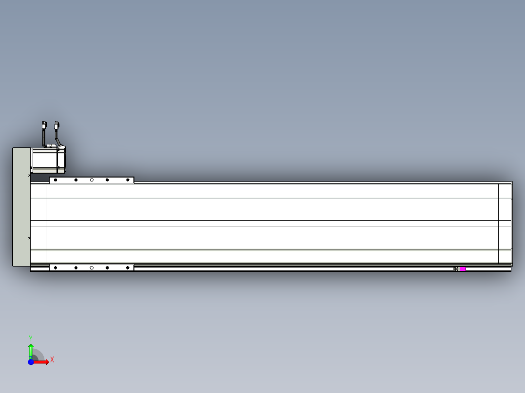VF丝杆传动-一般环境VF27-Lxx-C-S1150-BR-ZP75-D3前视图