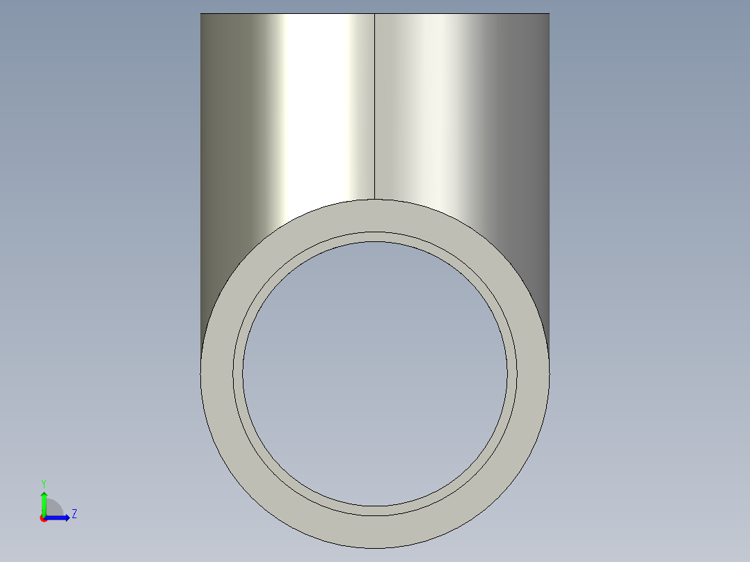 船舶管路系统SeaCor_Tee_SxSxS_37J101015_1.5in左视图