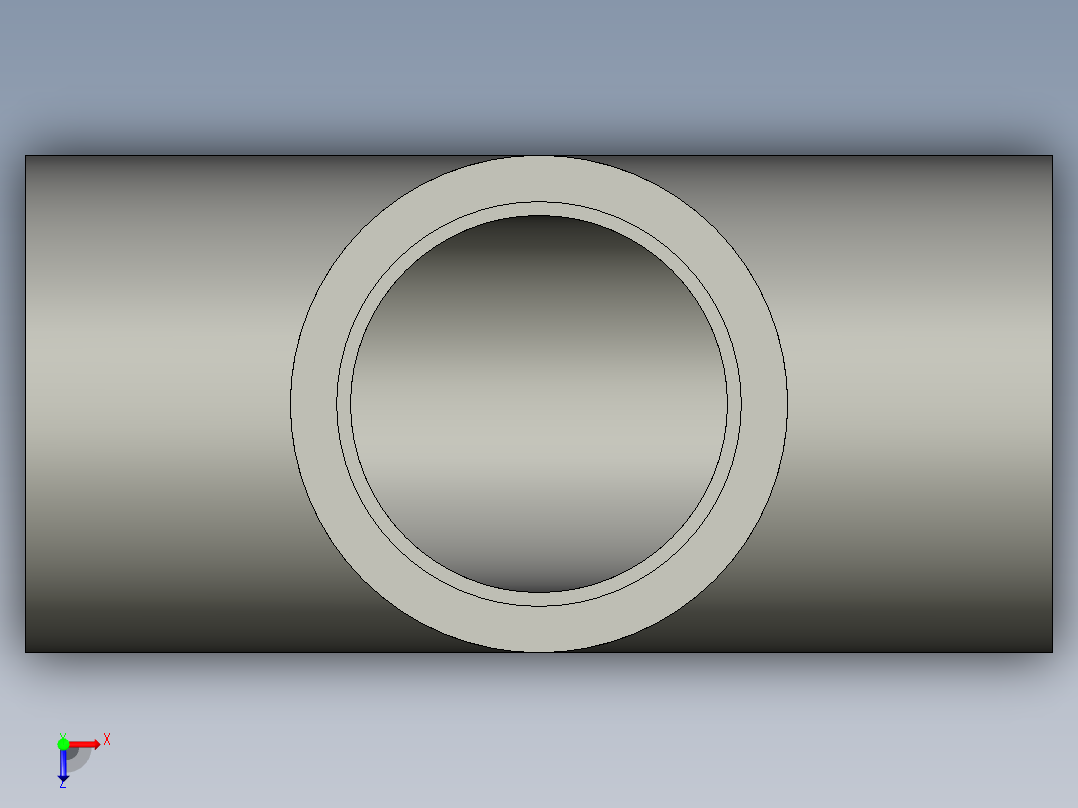 船舶管路系统SeaCor_Tee_SxSxS_37J101015_1.5in俯视图