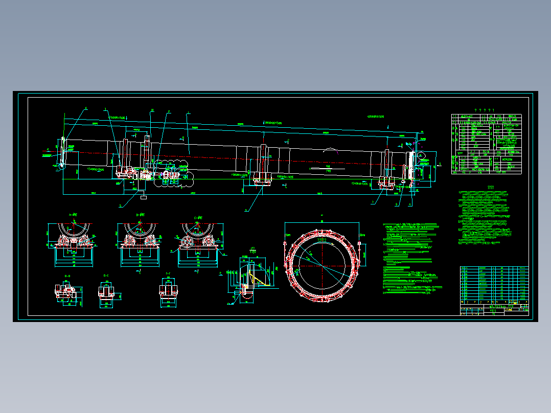 5.2×74m回转窑总图及基建图CAD