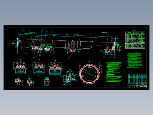 5.2×74m回转窑总图及基建图CAD