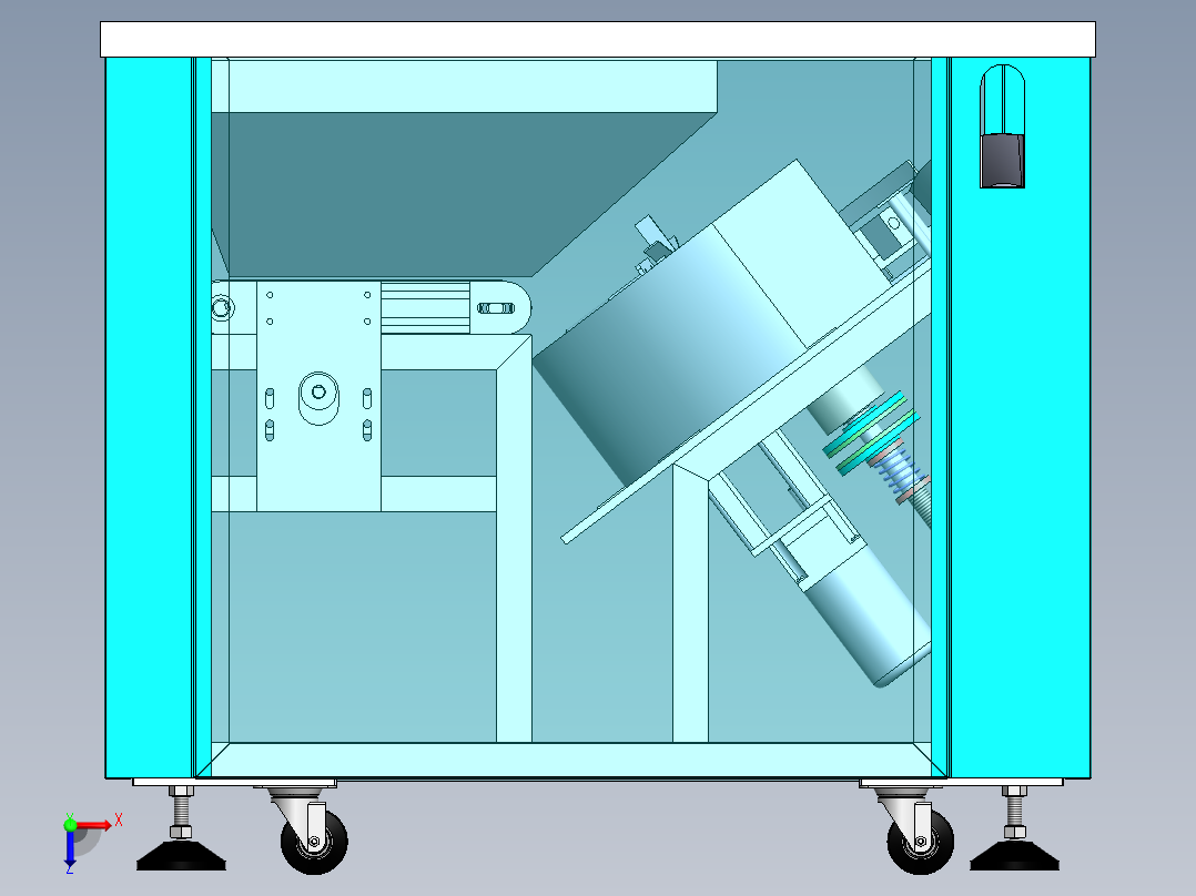 理瓶机设计俯视图