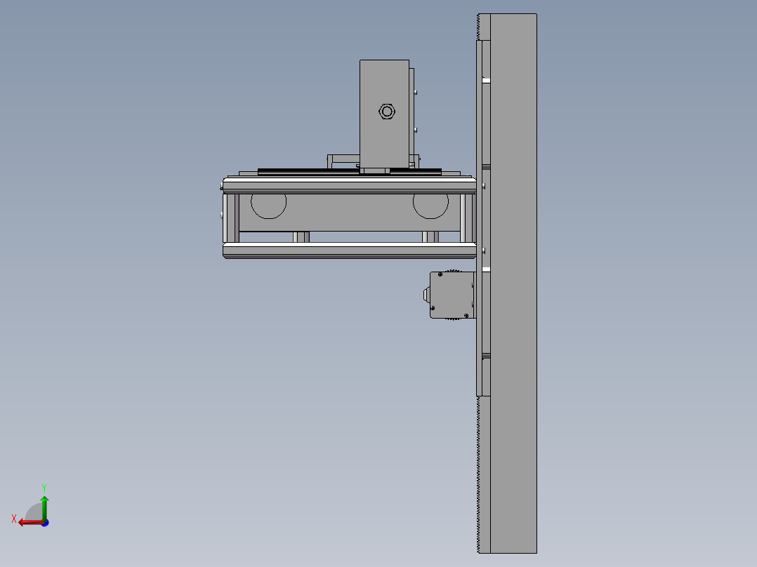 齿条链条移动机后视图