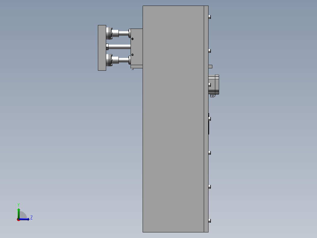 齿条链条移动机左视图