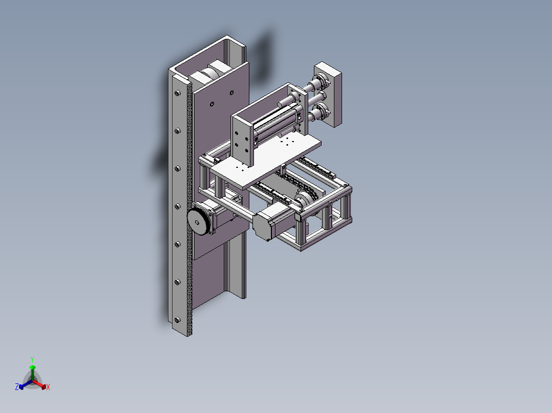 齿条链条移动机正等轴测图