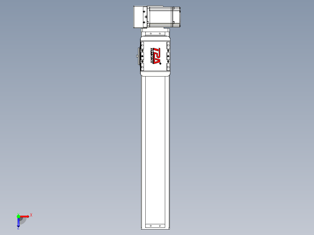 同步带全封闭直线模组TPA-HCB-85D-90-L400-RU-Y-P20-N3俯视图
