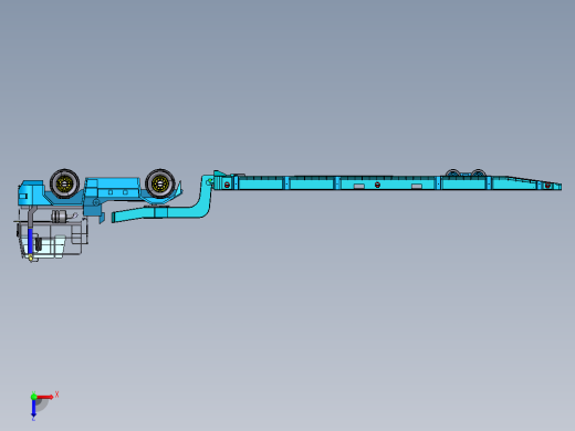 装有鹅颈的滚装码头卡车俯视缩略图