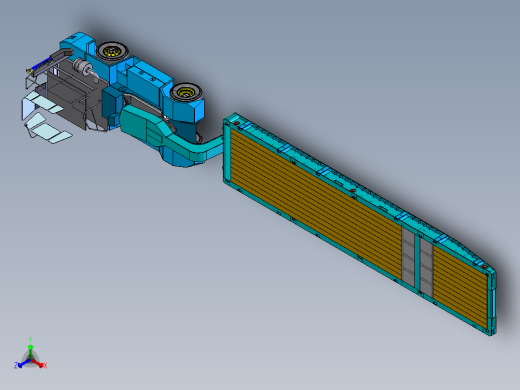 装有鹅颈的滚装码头卡车正等轴测缩略图