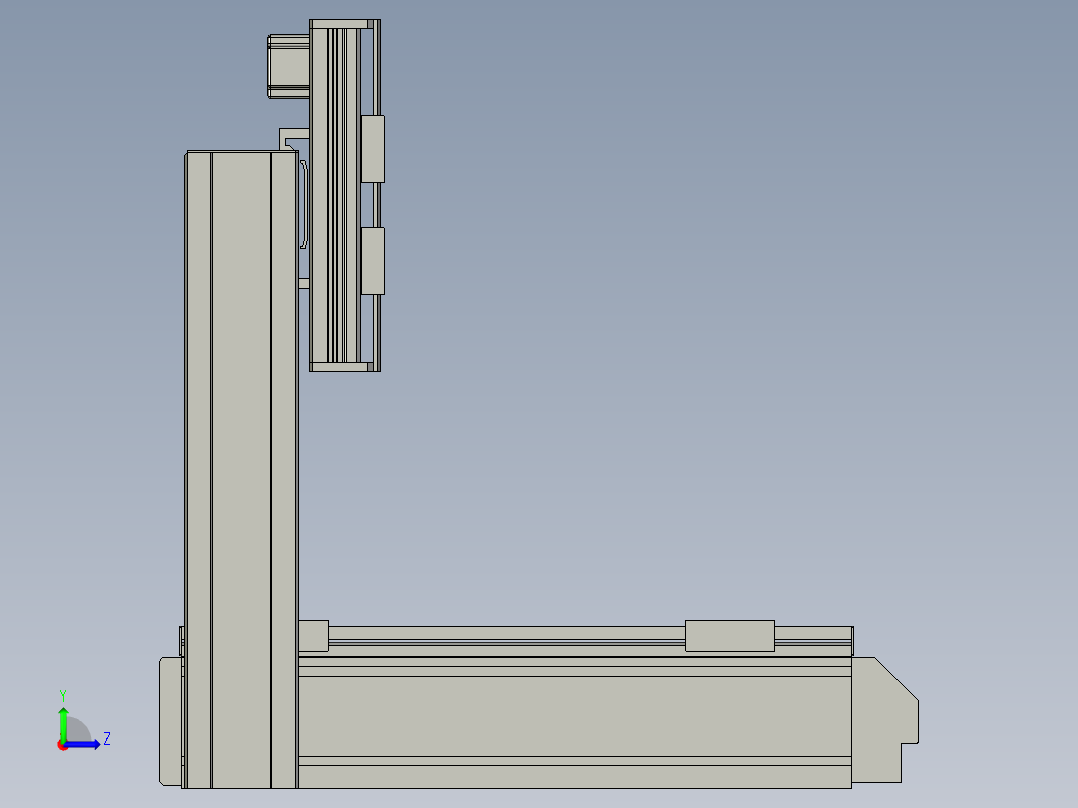 同步带桌面式平台B5441-57步进版左视图