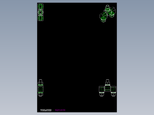 方型鉸鏈SQH,SQS(A)-2D多系列多零件图纸模型