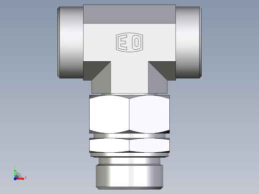 卡套式工业通用硬管接头EO_Assembled_adjustable_standpipe_branch_tee_EVT35LMOMD71前视缩略图