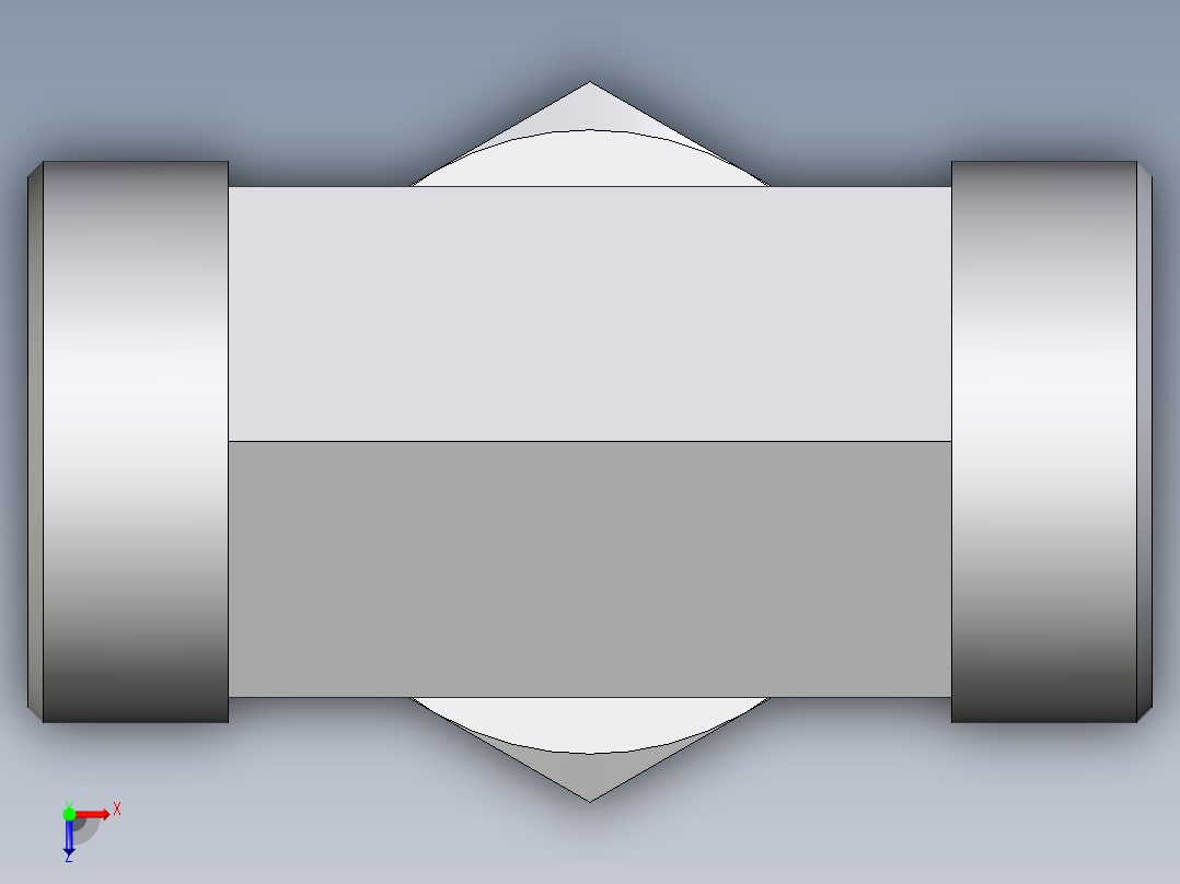 卡套式工业通用硬管接头EO_Assembled_adjustable_standpipe_branch_tee_EVT35LMOMD71俯视图