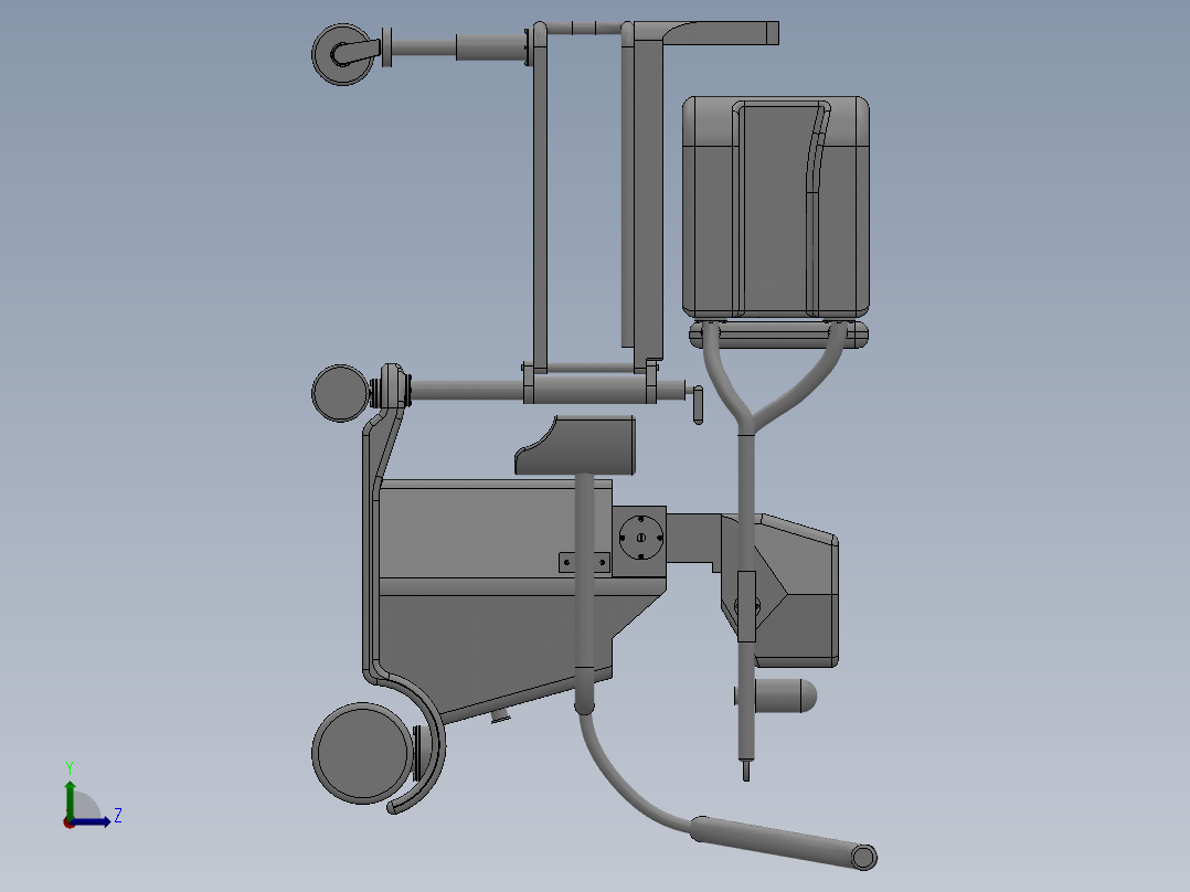 1_助力设备 包含三维和CAD图纸左视图