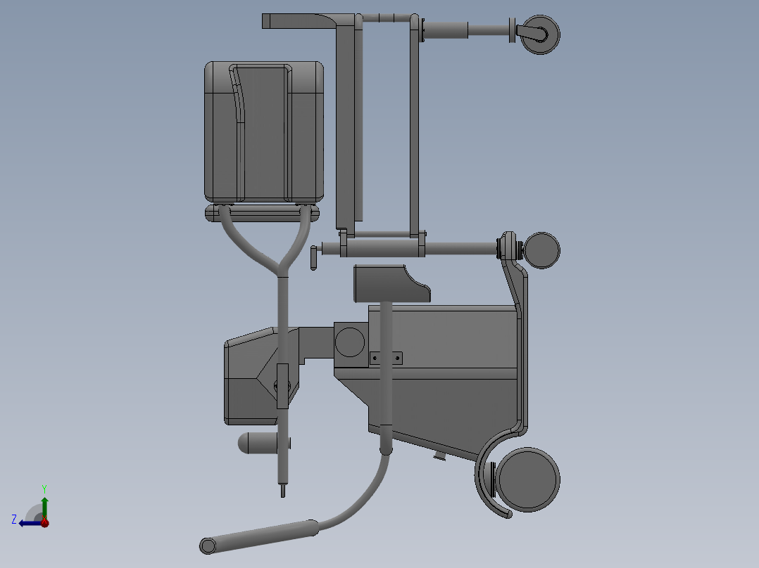 1_助力设备 包含三维和CAD图纸右视图