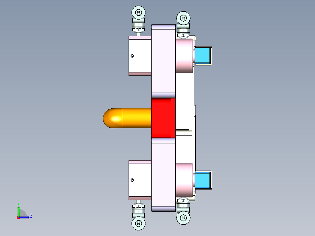R3-笔记本CNC工装夹具三维模型CNC3-1208左视图