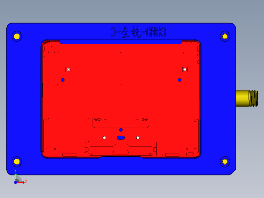 小号电脑外壳铣内腔治具模型前视缩略图
