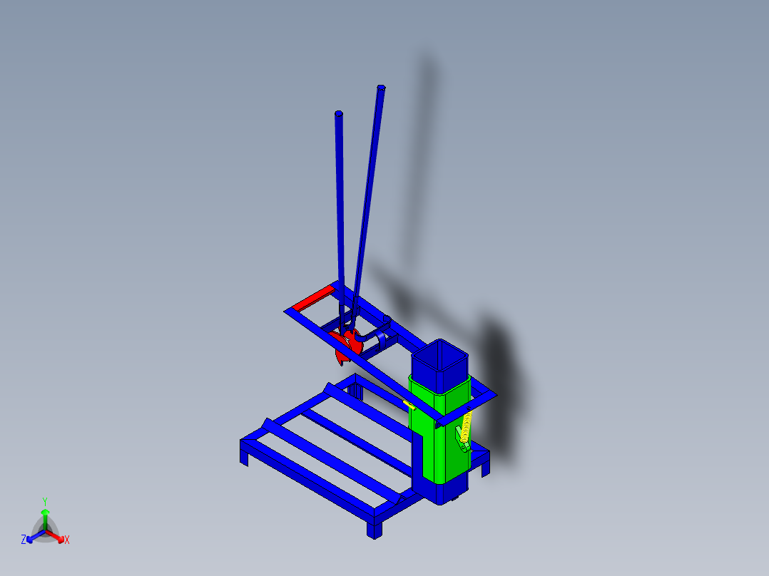 B2004006-椰子开壳器主视图