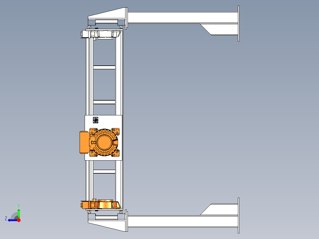 大型龙门架轨道右视图
