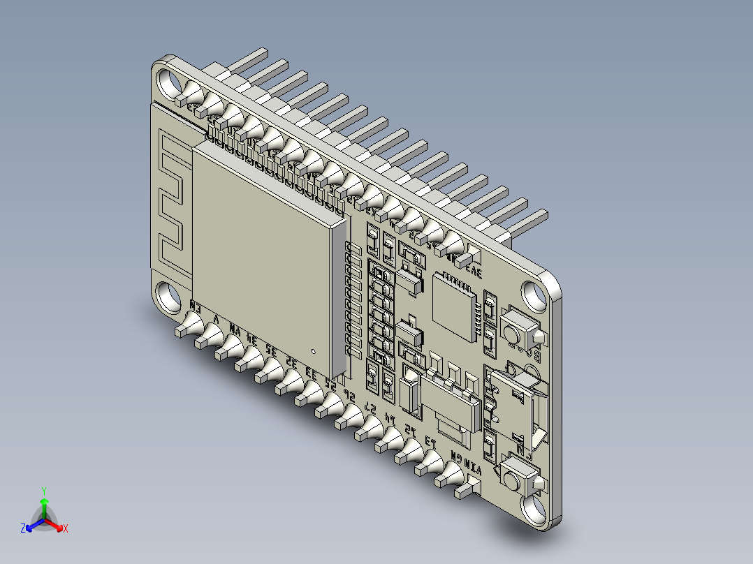 电路板、主板(117)正等轴测图