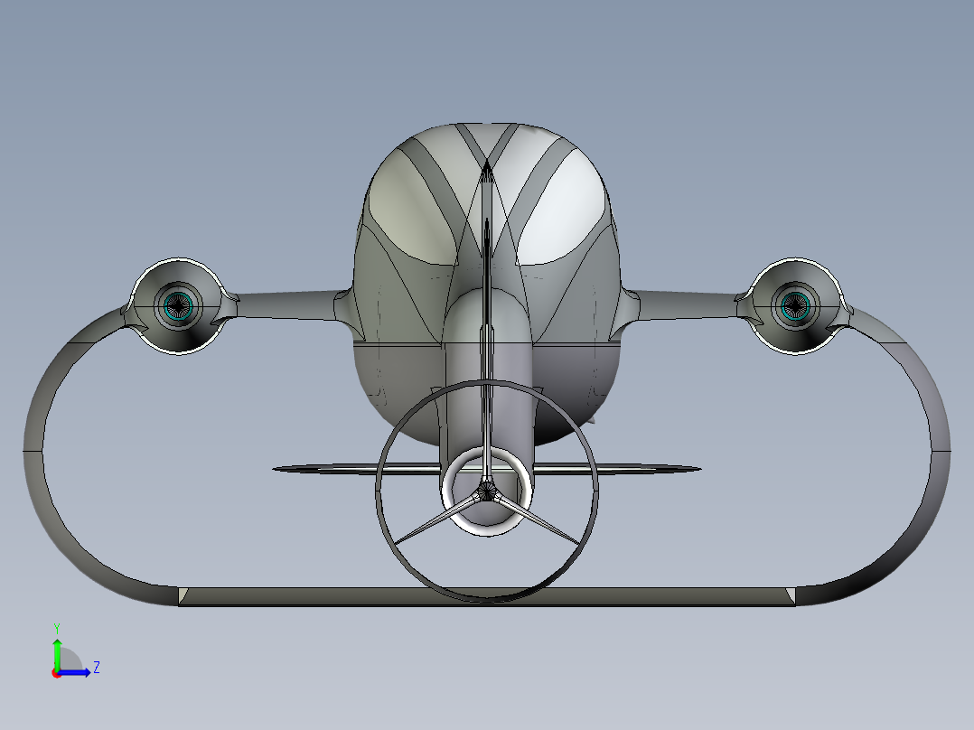 B2004835-喷气式水陆两栖车左视图