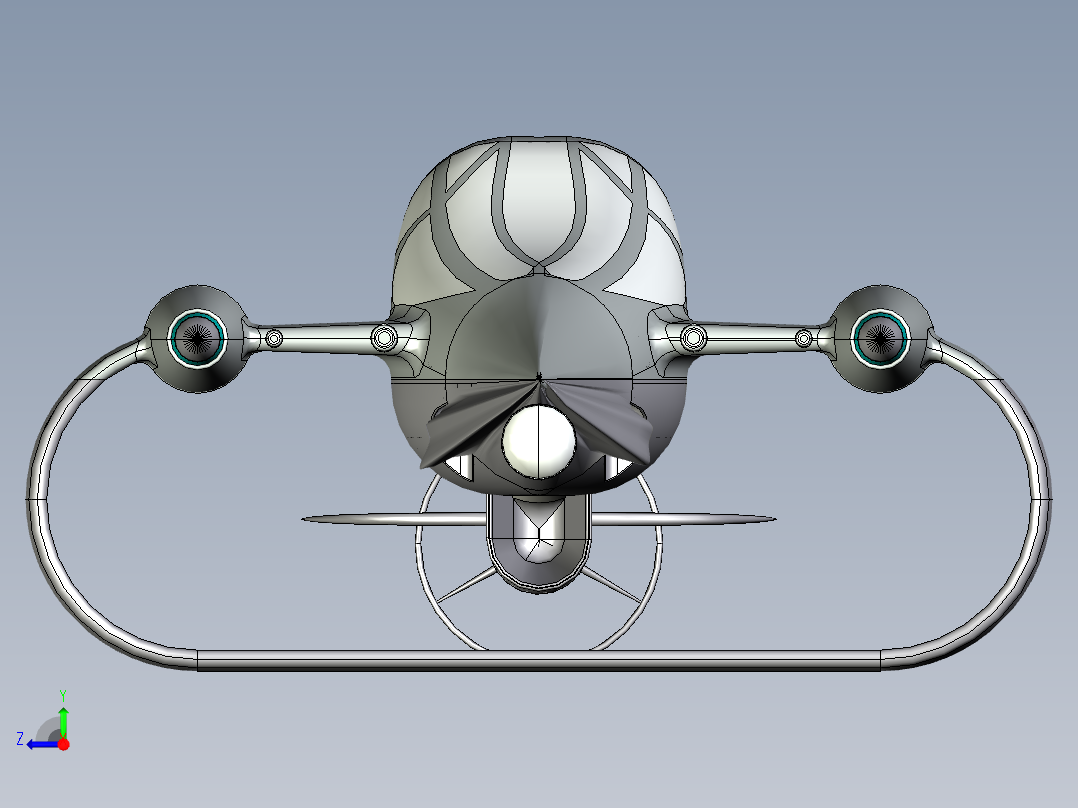 B2004835-喷气式水陆两栖车右视图