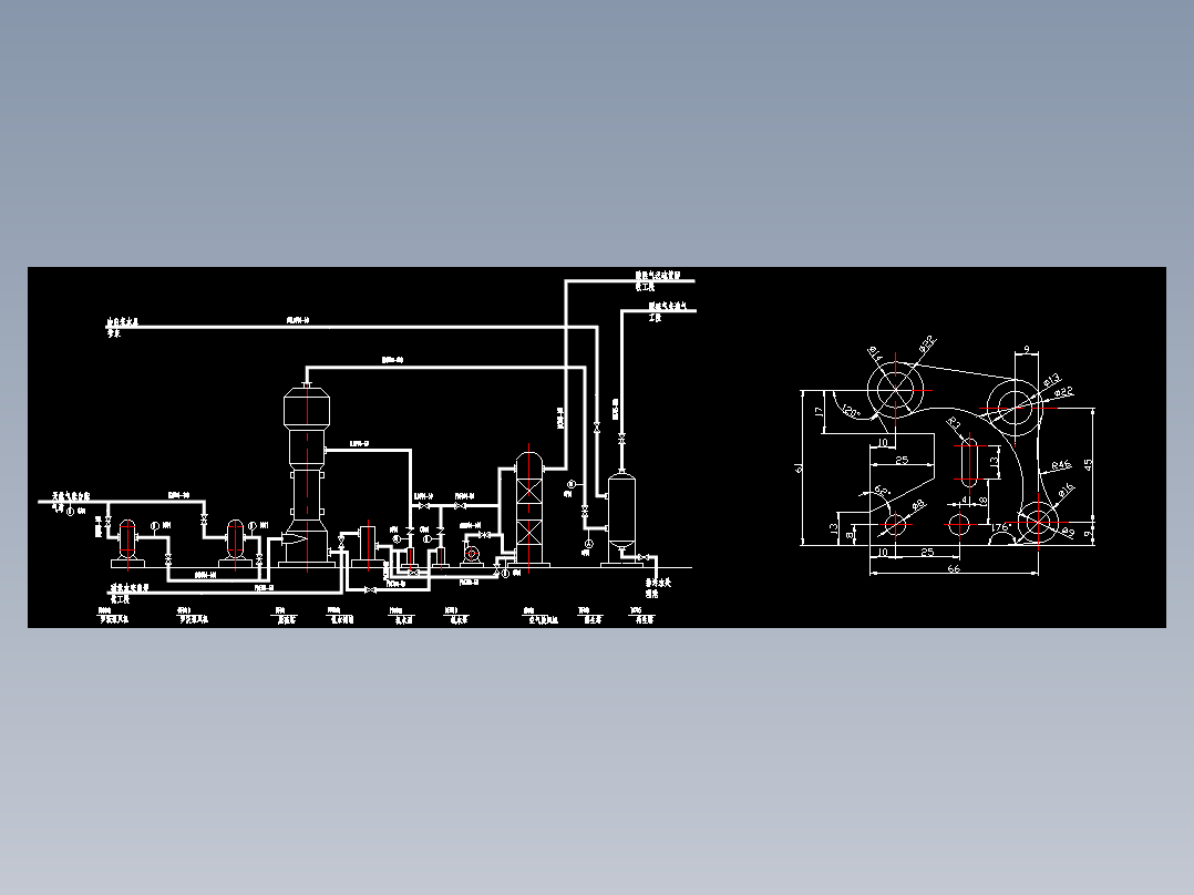 天然气脱硫系统工艺管道及仪表流程
