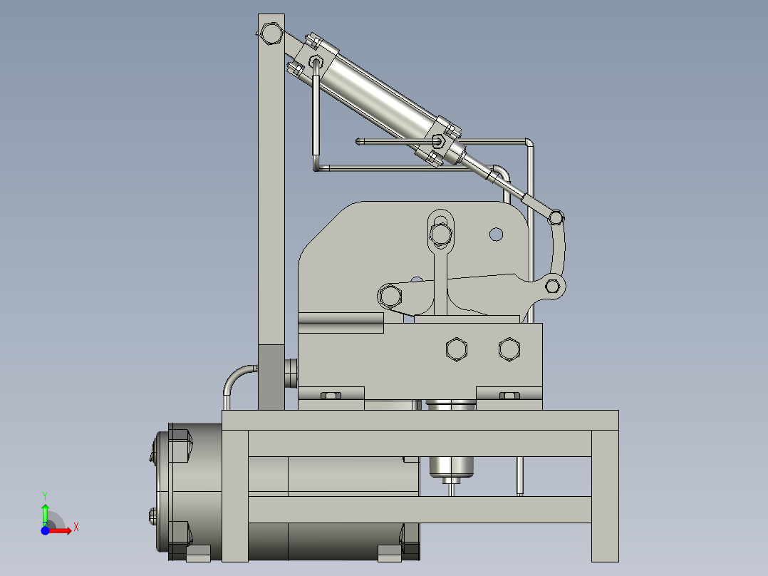 液压切断机构前视图