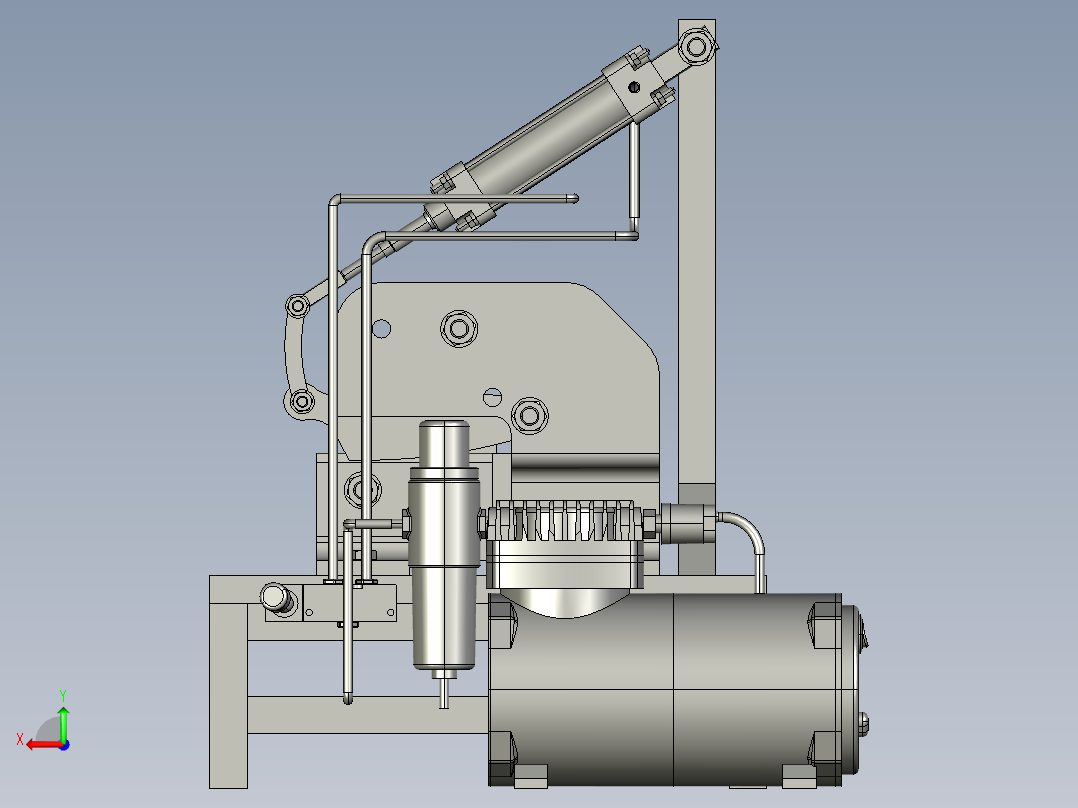 液压切断机构后视图