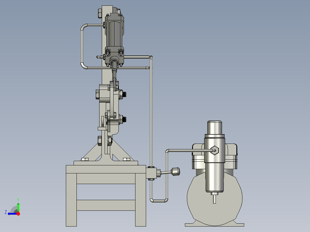 液压切断机构右视图