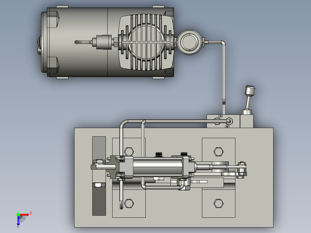 液压切断机构俯视图