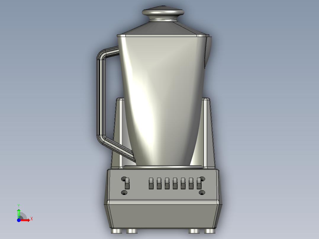 电子调速功能的搅肉机前视图