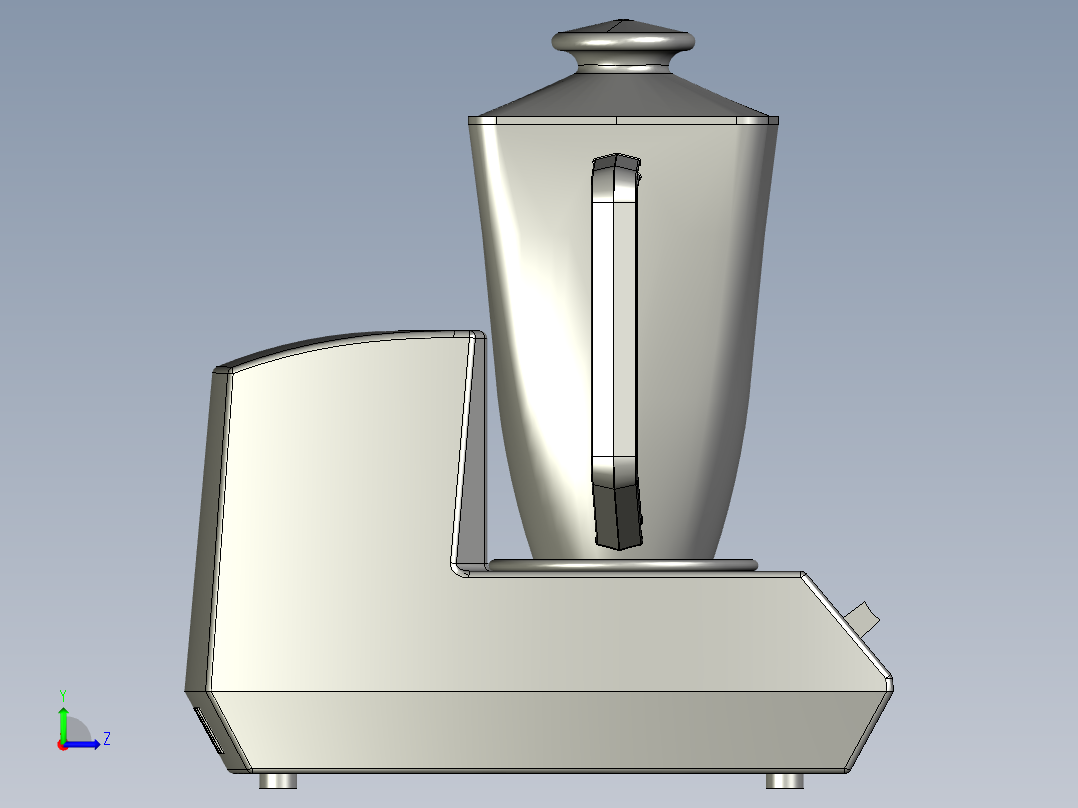 电子调速功能的搅肉机左视图