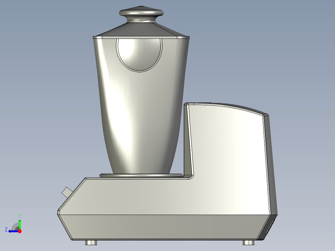 电子调速功能的搅肉机右视图
