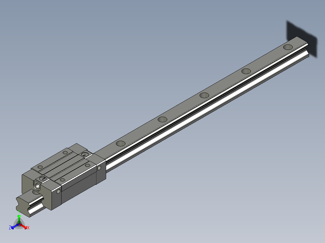 上银HGH20CA2R400ZAPI-LXYC-BOSS正等轴测图