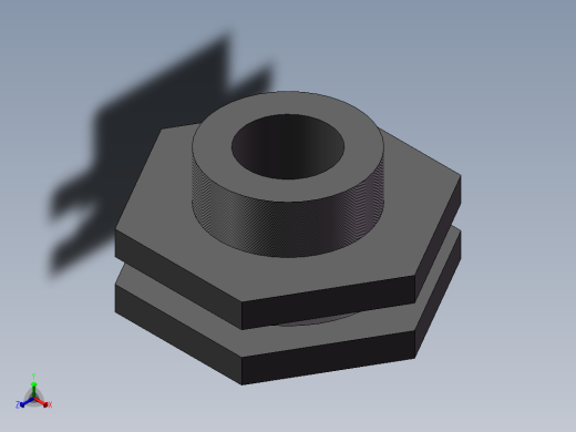 Tank Connector DN15 PN10 U-PVC正等轴测缩略图