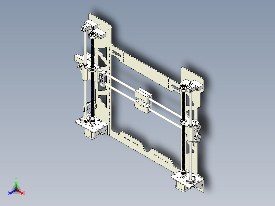 伺服多轴移动机构设计主视图