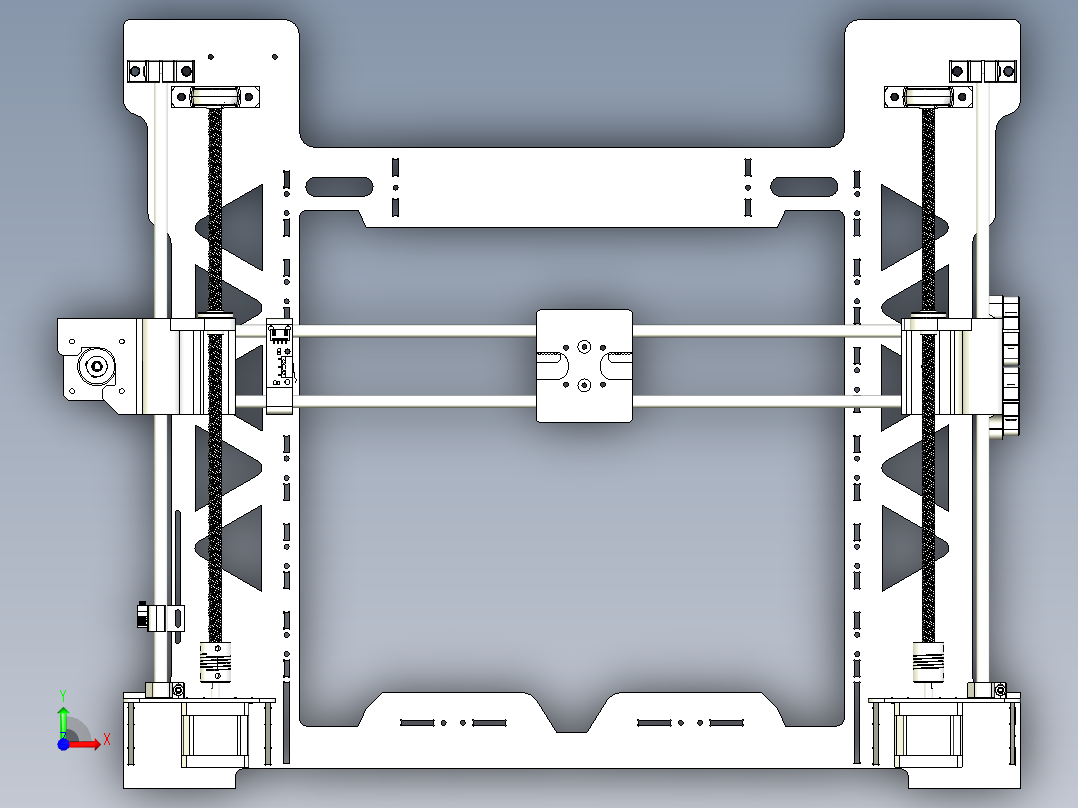 伺服多轴移动机构设计前视图