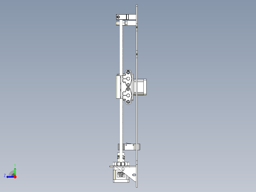伺服多轴移动机构设计右视图