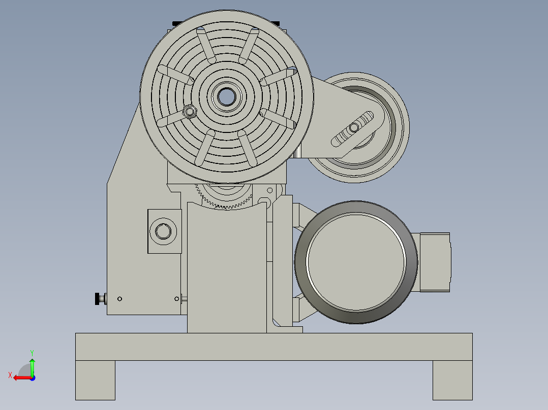 高低速变换功能的卷绳机后视图
