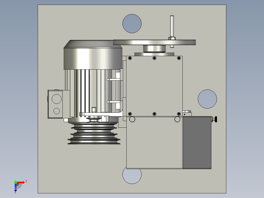 高低速变换功能的卷绳机俯视图