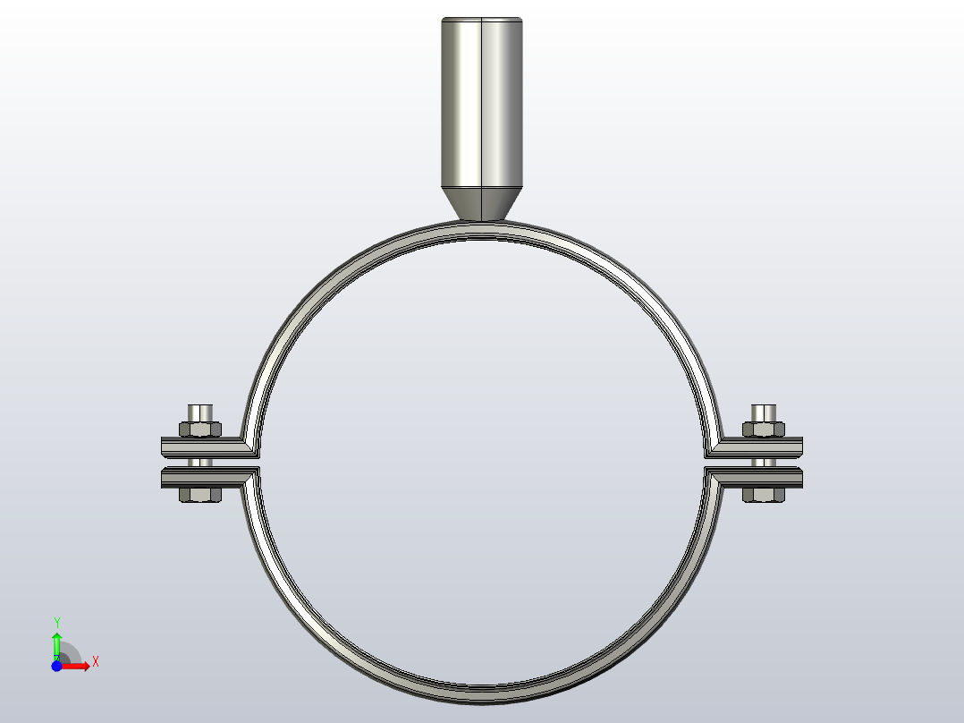 DGA 管架(A型）[DGA-DN100]前视图