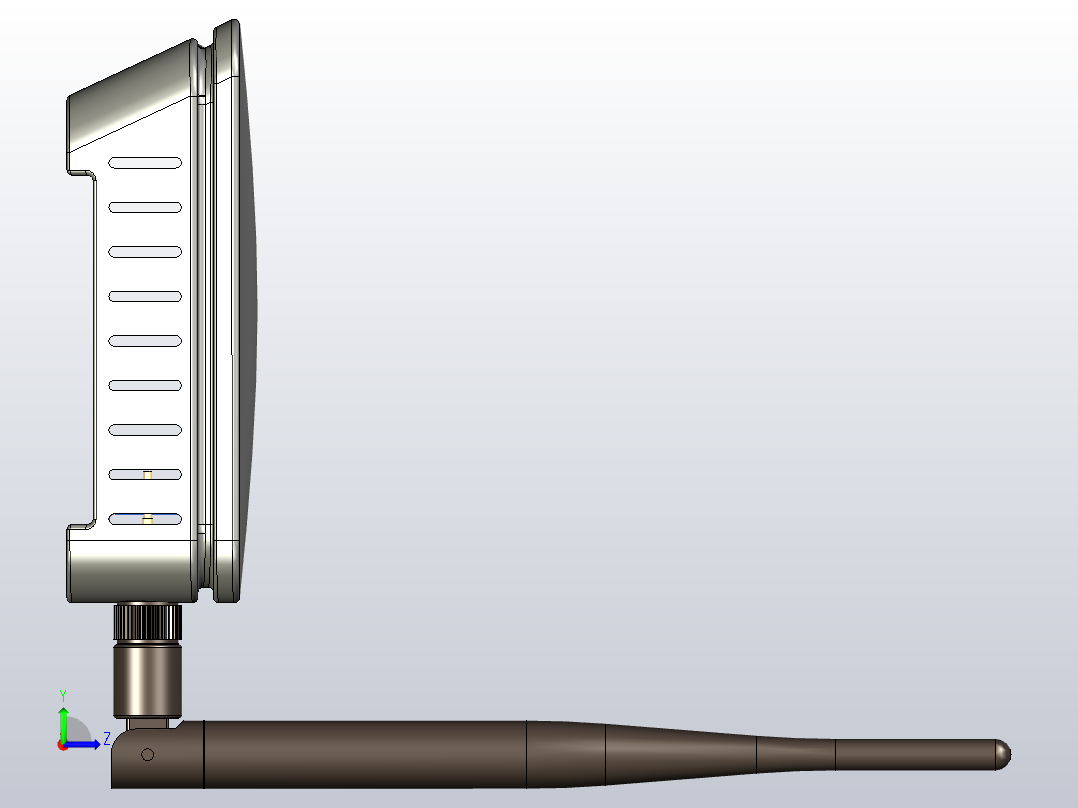 路由器外壳模型左视图