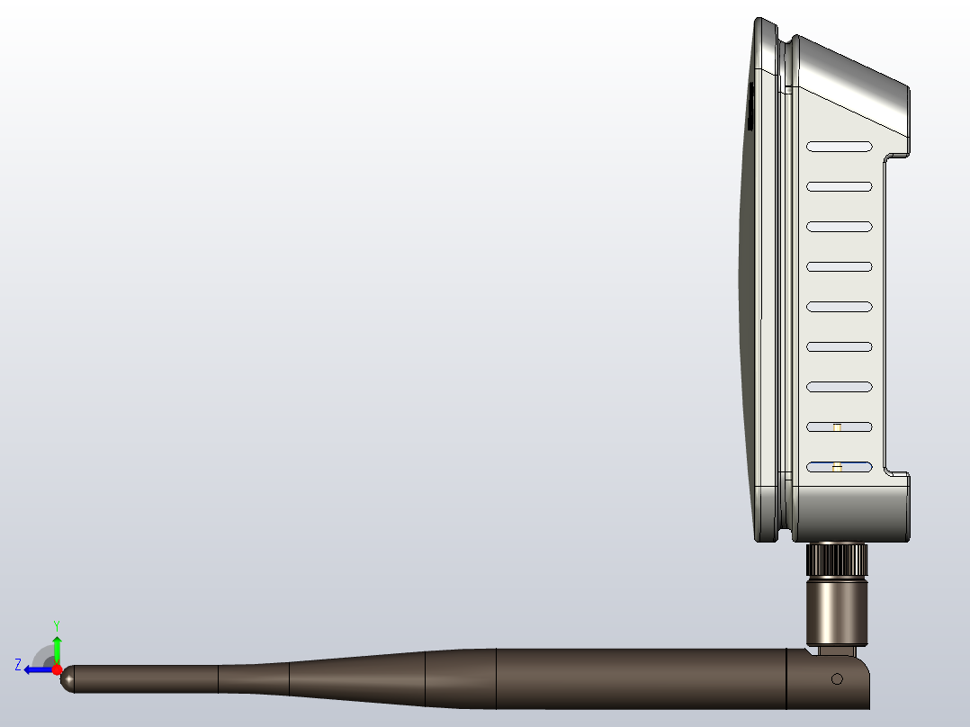 路由器外壳模型右视图