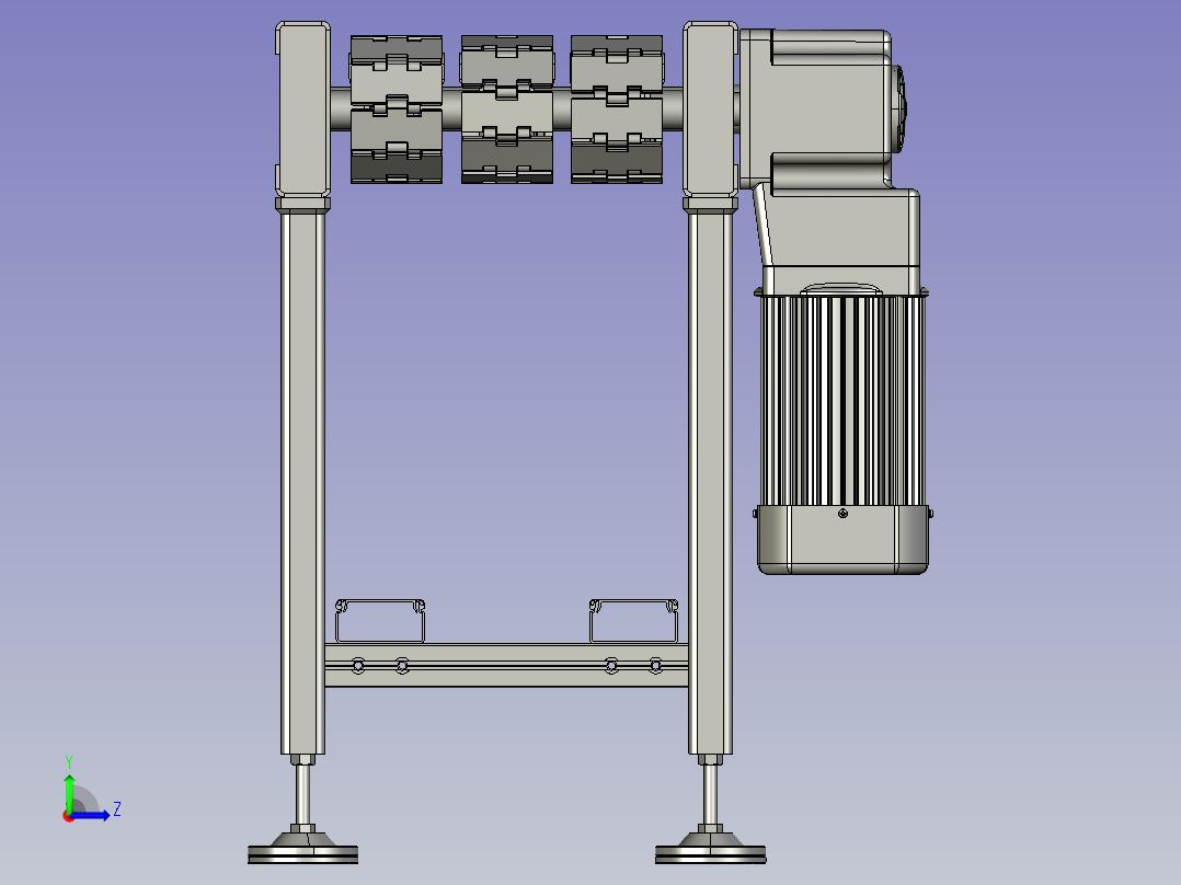 加工食品冷却板链工业输送链板左视图