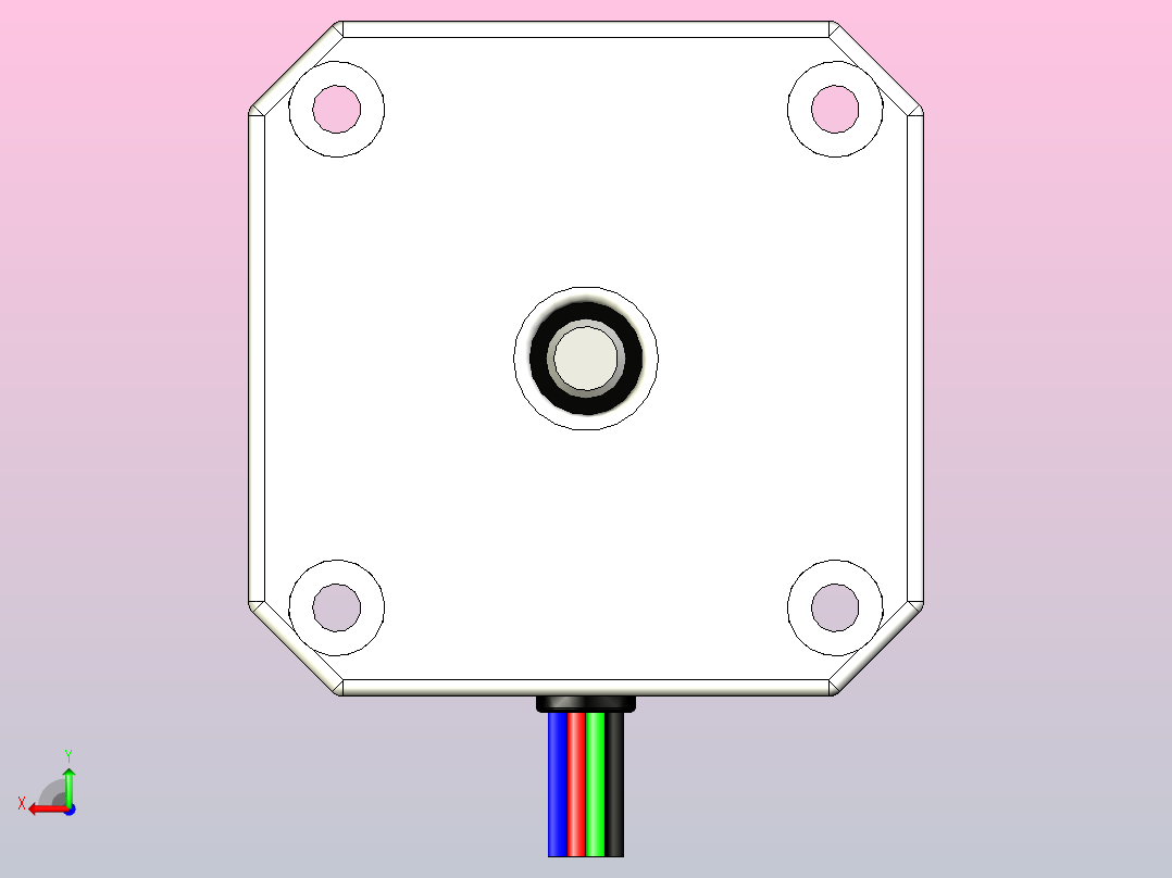 步进电机NEMA 17后视图