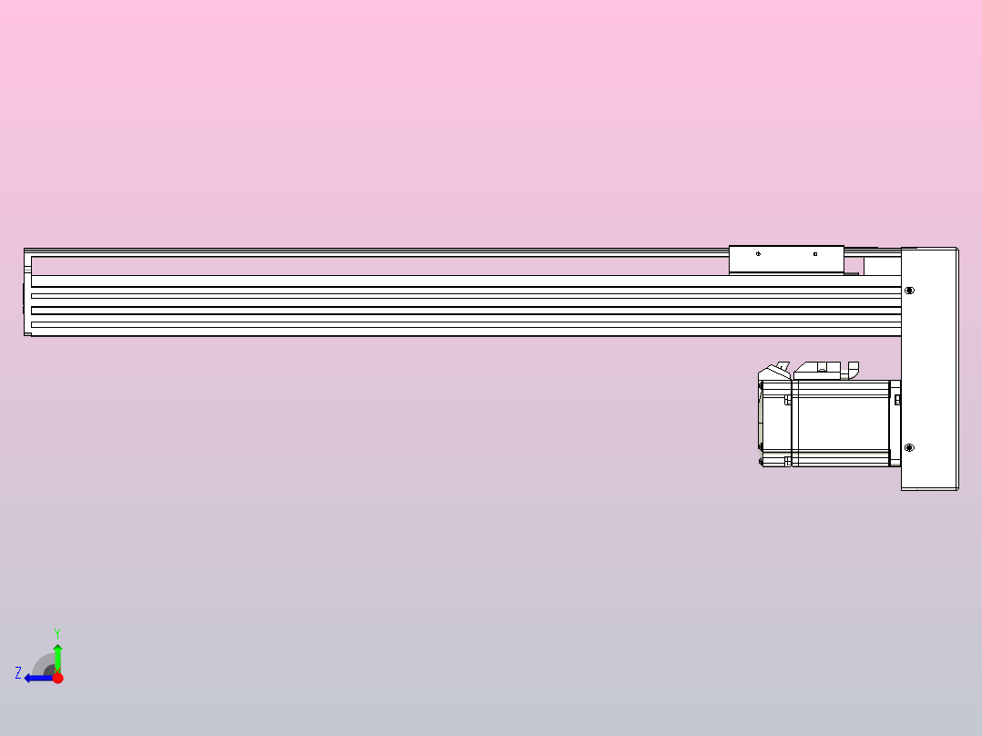 日规模组半封闭丝杆TPA-HNR-85D-1610C-L450-MP-C-P20-N3右视图