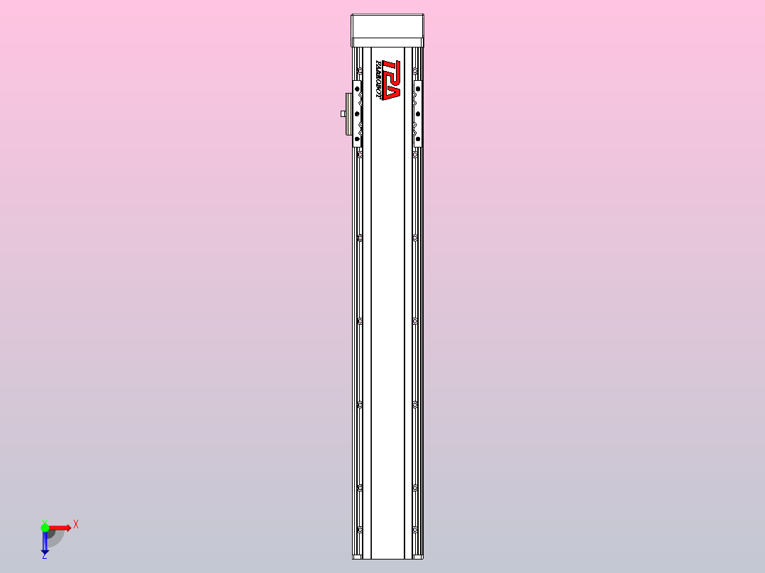 日规模组半封闭丝杆TPA-HNR-85D-1610C-L450-MP-C-P20-N3俯视图