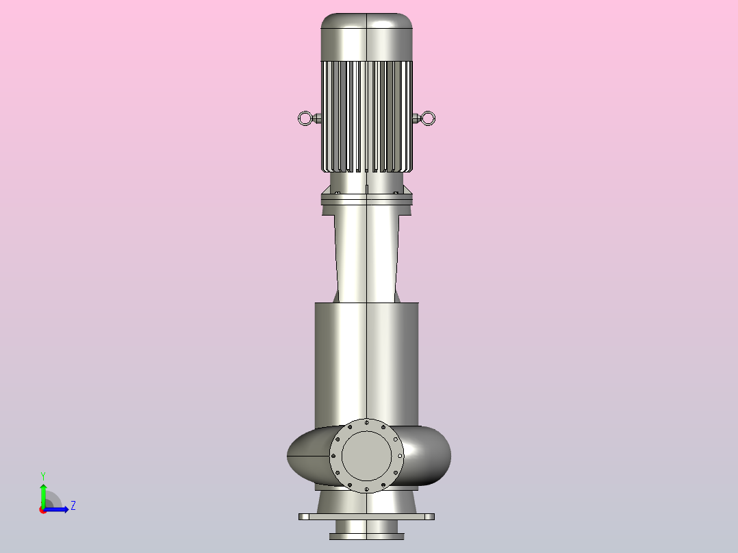WL(Ⅱ)型系列立式排污泵Ⅱ型-直管[250WLⅡ600-28-75]左视图