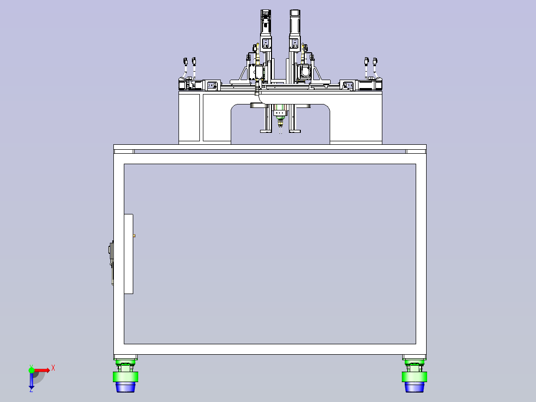 一款泵体自动加油设备3D图纸俯视图